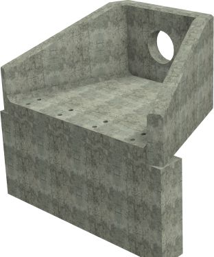 SFA10 B Headwall - 375mm ID pipe - 225mm Invert Level + 1000 x 300mm Toe render