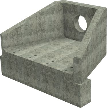 SFA10 B Headwall - 375mm ID pipe - 225mm Invert Level + 450 x 300mm Toe render