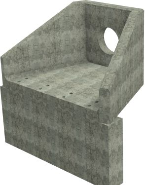 SFA10 C Headwall - 450mm ID pipe - 225mm Invert Level + 1000 x 300mm Toe render