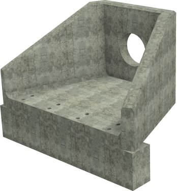 SFA10 C Headwall - 450mm ID pipe - 225mm Invert Level + 450 x 300mm Toe render