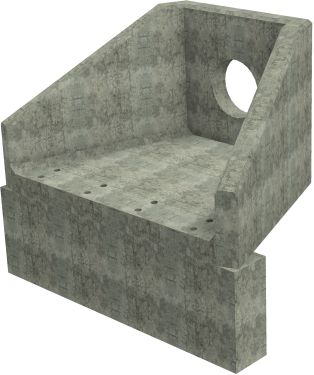 SFA10 C Headwall - 450mm ID pipe - 225mm Invert Level + 700 X 300mm Toe render