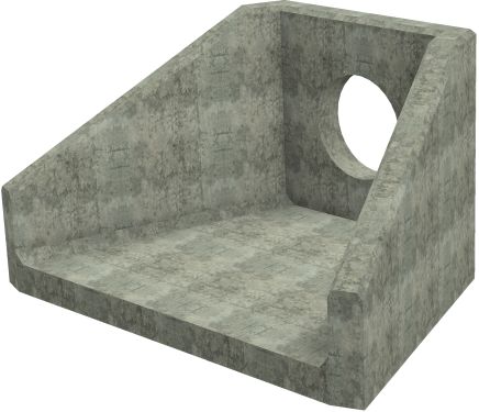 SFA10 C Headwall - 525mm ID pipe - 225mm Invert Level render