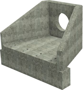 SFA10 C Headwall - 525mm ID pipe - 225mm Invert Level + 450 x 300mm Toe render