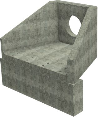 SFA10 C Headwall - 525mm ID pipe - 225mm Invert Level + 700 X 300mm Toe render