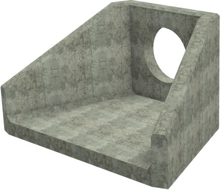 SFA10 C Headwall - 600mm ID pipe - 225mm Invert Level render
