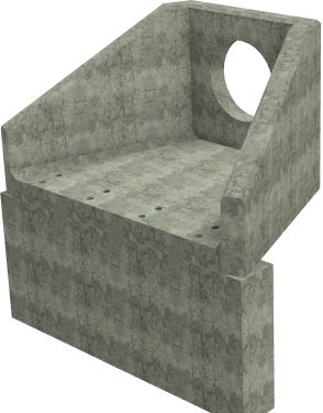 SFA10 C Headwall - 600mm ID pipe - 225mm Invert Level + 1000 x 300mm Toe render