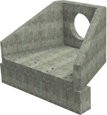 SFA10 C Headwall - 600mm ID pipe - 225mm Invert Level + 450 x 300mm Toe render