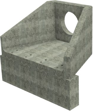 SFA10 C Headwall - 600mm ID pipe - 225mm Invert Level + 700 X 300mm Toe render