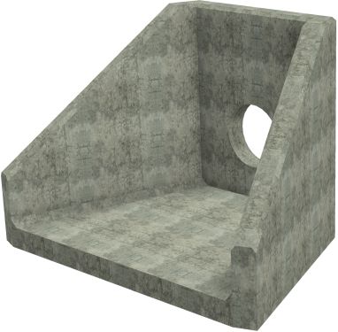 SFA10 D Headwall - 450mm ID pipe - 225mm Invert Level render