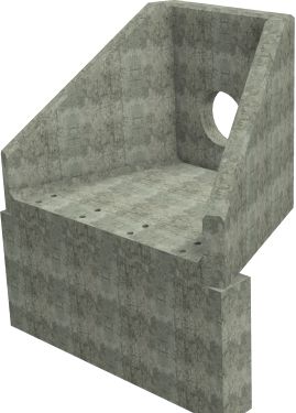 SFA10 D Headwall - 450mm ID pipe - 225mm Invert Level + 1000 x 300mm Toe render