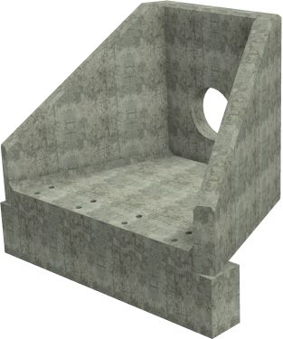 SFA10 D Headwall - 450mm ID pipe - 225mm Invert Level + 450 x 300mm Toe render