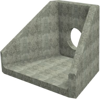 SFA10 D Headwall - 525mm ID pipe - 225mm Invert Level render