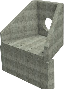 SFA10 D Headwall - 525mm ID pipe - 225mm Invert Level + 1000 x 300mm Toe render