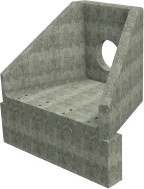 SFA10 D Headwall - 525mm ID pipe - 225mm Invert Level + 700 X 300mm Toe render