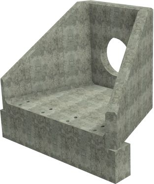 SFA10 D Headwall - 600mm ID pipe - 225mm Invert Level + 450 x 300mm Toe render