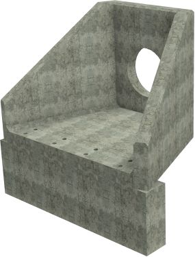 SFA10 D Headwall - 600mm ID pipe - 225mm Invert Level + 700 X 300mm Toe render