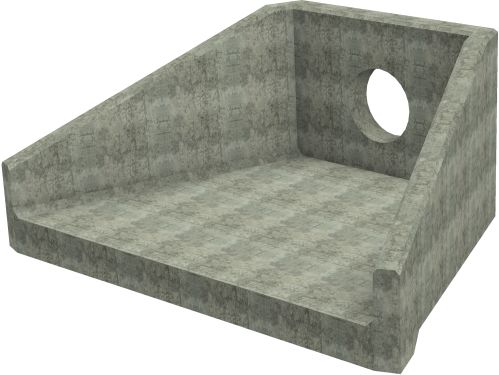 SFA15 A Headwall - 525mm ID pipe - 225mm Invert Level render