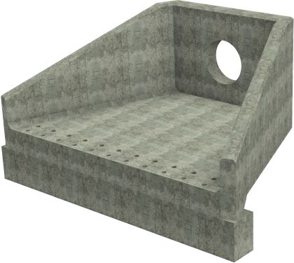 SFA15 A Headwall - 525mm ID pipe - 225mm Invert Level + 400 x 300mm Toe render
