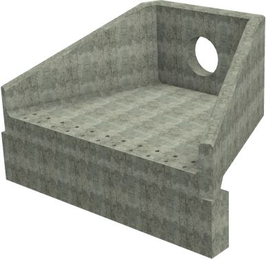 SFA15 A Headwall - 525mm ID pipe - 225mm Invert Level + 650 x 300mm Toe render