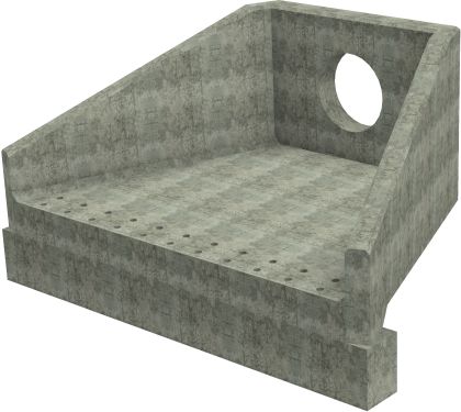 SFA15 A Headwall - 600mm ID pipe - 225mm Invert Level + 400 x 300mm Toe render