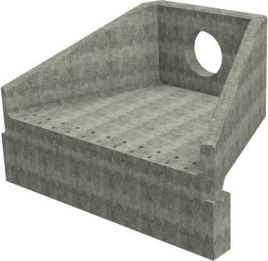 SFA15 A Headwall - 600mm ID pipe - 225mm Invert Level + 650 x 300mm Toe render