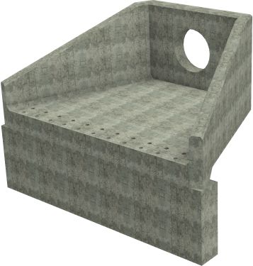 SFA15 A Headwall - 600mm ID pipe - 225mm Invert Level + 900 x 300mm Toe render