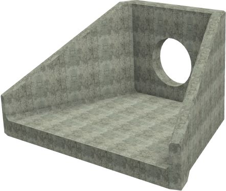 SFA15 B Headwall - 750mm ID pipe - 225mm Invert Level render