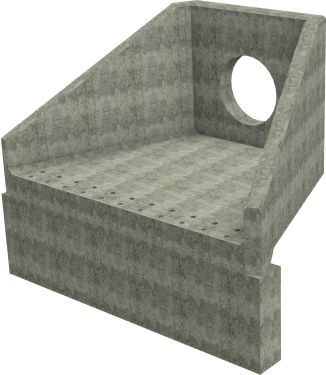 SFA15 B Headwall - 750mm ID pipe - 225mm Invert Level + 900 x 300mm Toe render