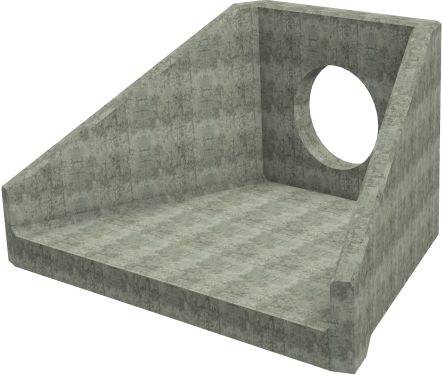 SFA15 B Headwall - 825mm ID pipe - 225mm Invert Level render