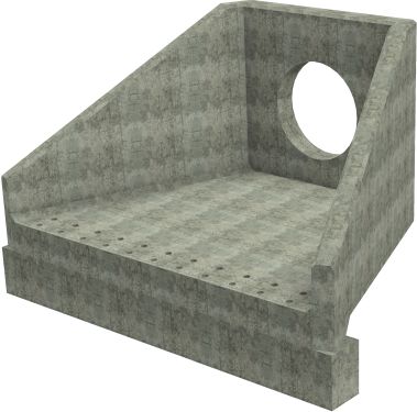 SFA15 B Headwall - 825mm ID pipe - 225mm Invert Level + 400 x 300mm Toe render