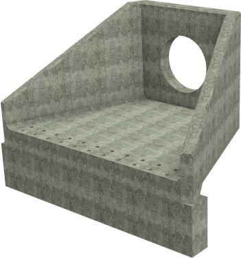 SFA15 B Headwall - 825mm ID pipe - 225mm Invert Level + 650 x 300mm Toe render