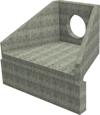 SFA15 B Headwall - 825mm ID pipe - 225mm Invert Level + 900 x 300mm Toe render