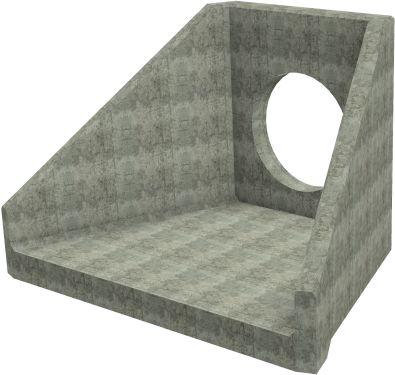 SFA15 C Headwall - 1050mm ID pipe - 225mm Invert Level render