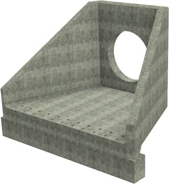 SFA15 C Headwall - 1050mm ID pipe - 225mm Invert Level + 400 x 300mm Toe render