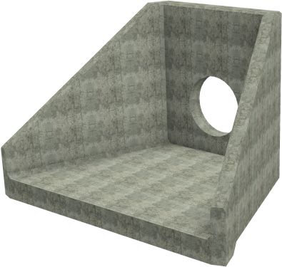 SFA15 C Headwall - 750mm ID pipe - 225mm Invert Level render