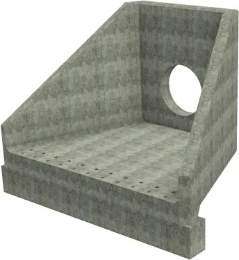 SFA15 C Headwall - 750mm ID pipe - 225mm Invert Level + 400 x 300mm Toe render