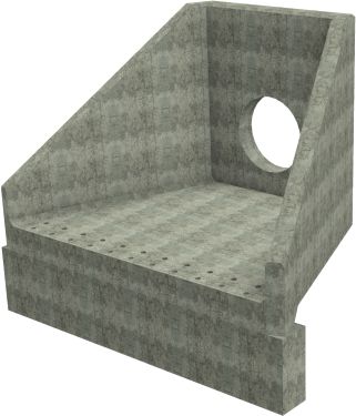 SFA15 C Headwall - 750mm ID pipe - 225mm Invert Level + 650 x 300mm Toe render