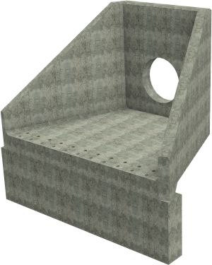 SFA15 C Headwall - 750mm ID pipe - 225mm Invert Level + 900 x 300mm Toe render