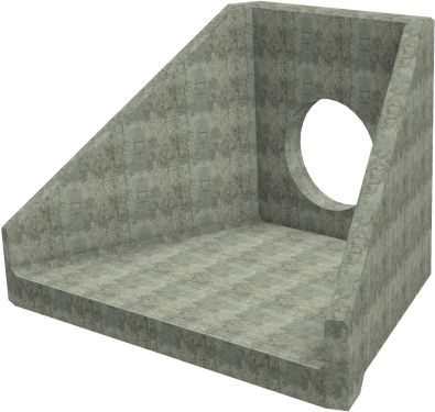 SFA15 C Headwall - 900mm ID pipe - 225mm Invert Level render