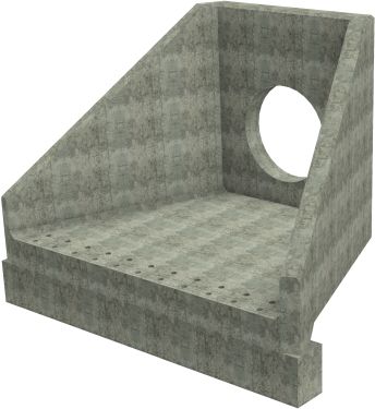 SFA15 C Headwall - 900mm ID pipe - 225mm Invert Level + 400 x 300mm Toe render