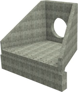 SFA15 C Headwall - 900mm ID pipe - 225mm Invert Level + 650 x 300mm Toe render