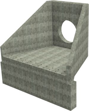 SFA15 C Headwall - 900mm ID pipe - 225mm Invert Level + 900 x 300mm Toe render