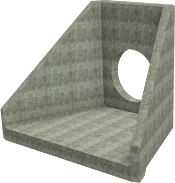 SFA15 D Headwall - 1050mm ID pipe - 225mm Invert Level render