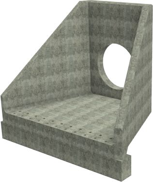 SFA15 D Headwall - 1050mm ID pipe - 225mm Invert Level + 400 x 300mm Toe render