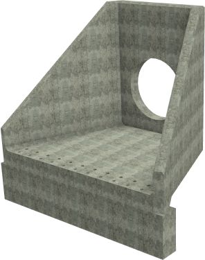 SFA15 D Headwall - 1050mm ID pipe - 225mm Invert Level + 650 x 300mm Toe render