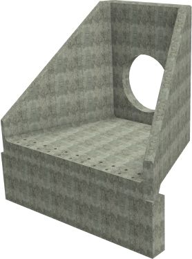 SFA15 D Headwall - 1050mm ID pipe - 225mm Invert Level + 900 x 300mm Toe render