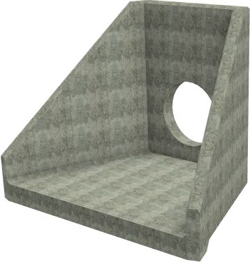 SFA15 D Headwall - 900mm ID pipe - 225mm Invert Level render