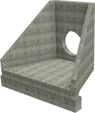 SFA15 D Headwall - 900mm ID pipe - 225mm Invert Level + 400 x 300mm Toe render