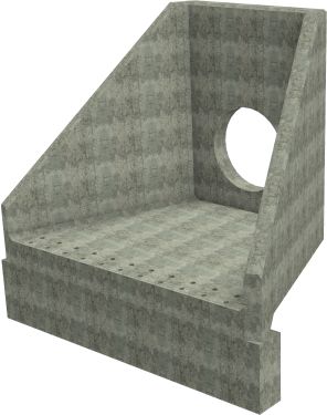 SFA15 D Headwall - 900mm ID pipe - 225mm Invert Level + 650 x 300mm Toe render