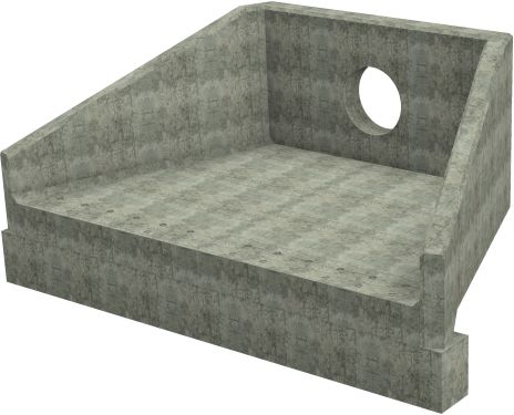 SFA20 A Headwall - 525mm ID pipe - 225mm Invert Level + 400 x 300mm Toe render